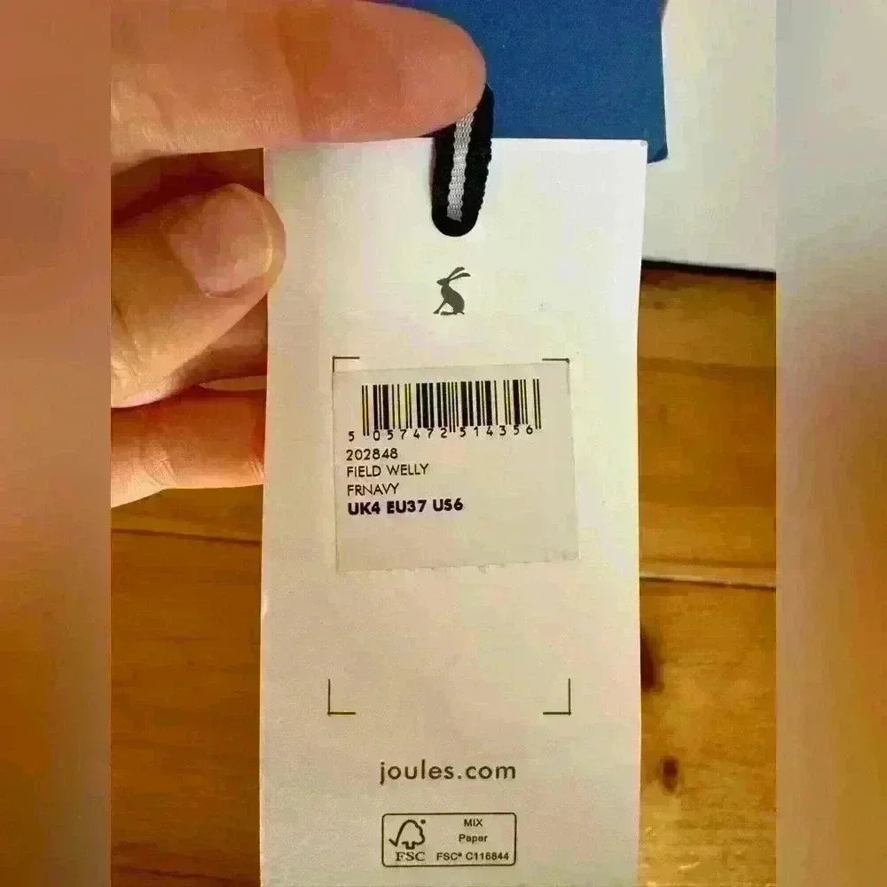 Joules welly women’s tall rain boots NWT dark purple US size 6 - Picture 5 of 12